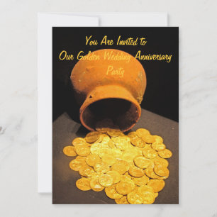 Golden Coins Party Invitation