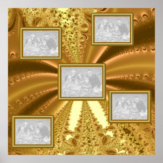 Golden Collage 1002 Poster