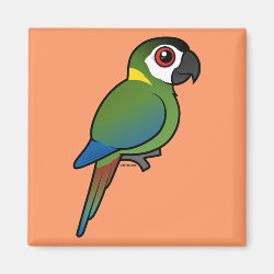 Birdorable Golden-collared Macaw Square Magnet