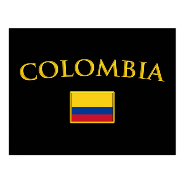 Golden Colombia Postcard