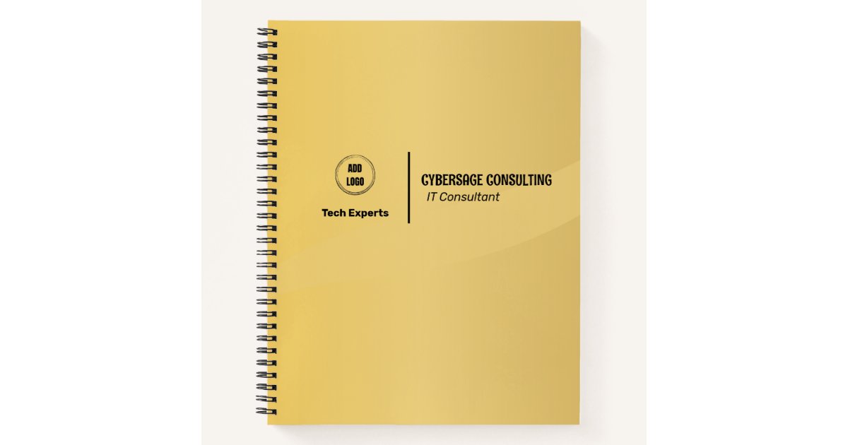 Notebook With Golden Line Golden Color Design Notebook | Zazzle