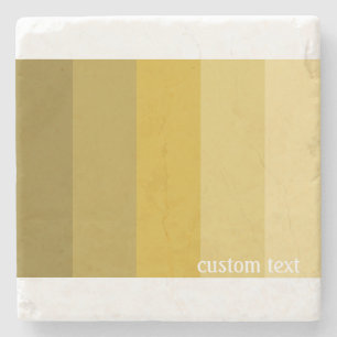GOLDEN COLOR VERTICAL LINES GOLD STRIPE PALETTE STONE COASTER