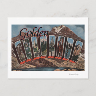 Golden, Colorado - Large Letter Scenes Postcard