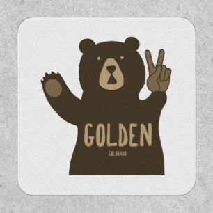 Golden Colorado Peace Bear Patch