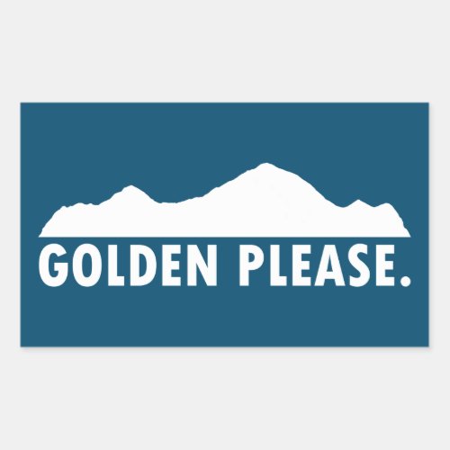 Golden Colorado Please Rectangular Sticker