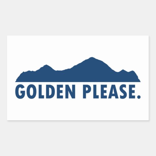 Golden Colorado Please Rectangular Sticker