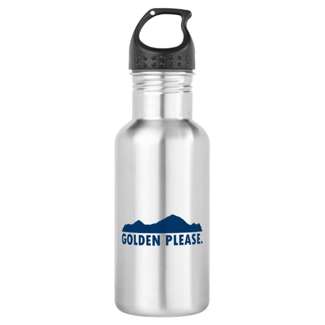 Golden Colorado Please Stainless Steel Water Bottle (Front)