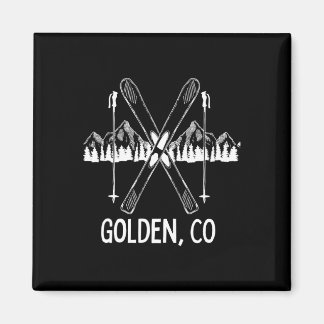 Golden Colorado Rocky Mountains Co Skiing Snowboar Magnet