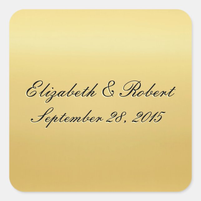 Golden Colored Wedding Seal (Front)