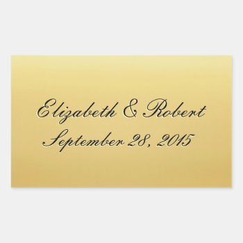 Golden Colored Wedding Seal by AZEZGifts at Zazzle