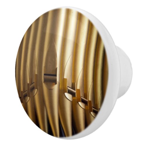 Golden_coloured organ pipes ceramic drawer pull