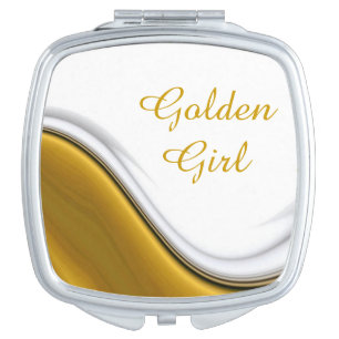 Golden Compact Mirror Template