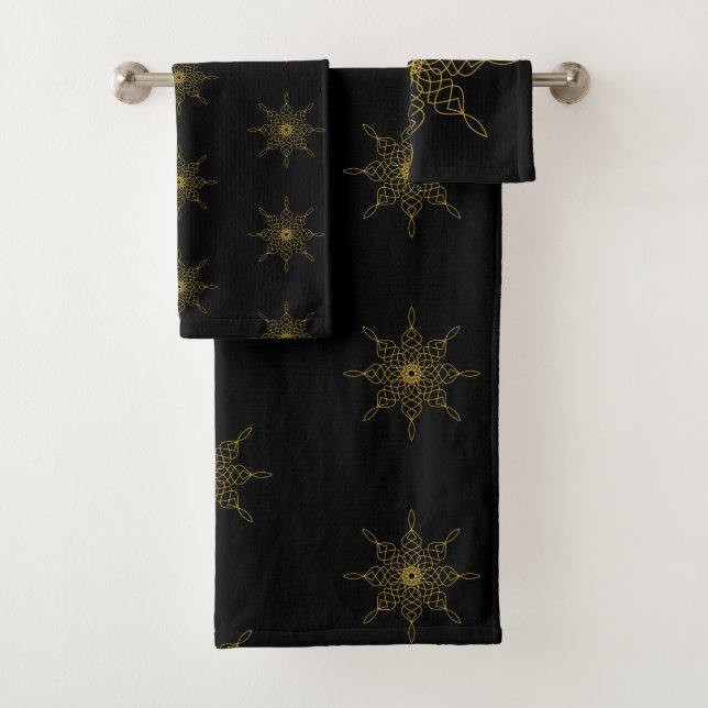 Golden Compass Star  Bath Towel Set (Insitu)