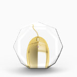 Golden computer mouse award<br><div class="desc">Golden computer mouse on white background</div>