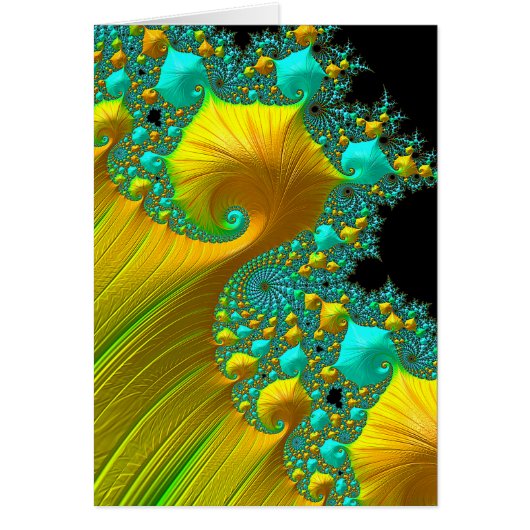 Golden Cone Greeting Card Design (Front)