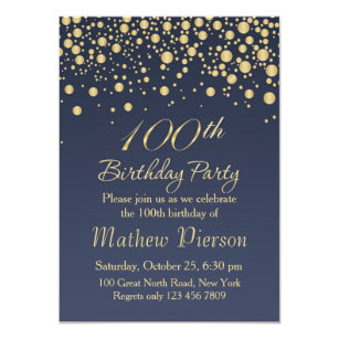 100th birthday invitations zazzle