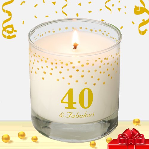  Golden Confetti 40th Birthday Scented Candle