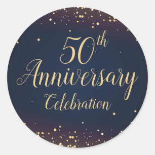 Golden Confetti 50th Anniversary Sticker