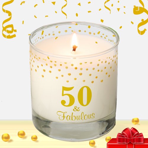  Golden Confetti 50th Birthday Scented Candle