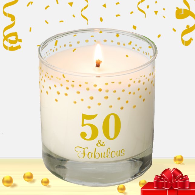  Golden Confetti 50th Birthday Scented Candle (Creator Uploaded)
