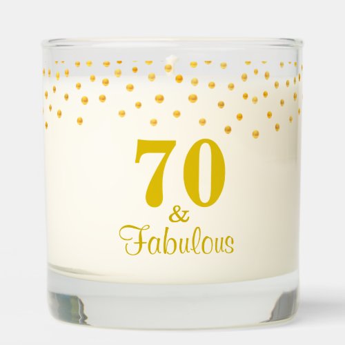  Golden Confetti 70th Birthday Scented Candle