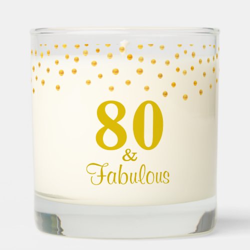  Golden Confetti 80th Birthday Scented Candle