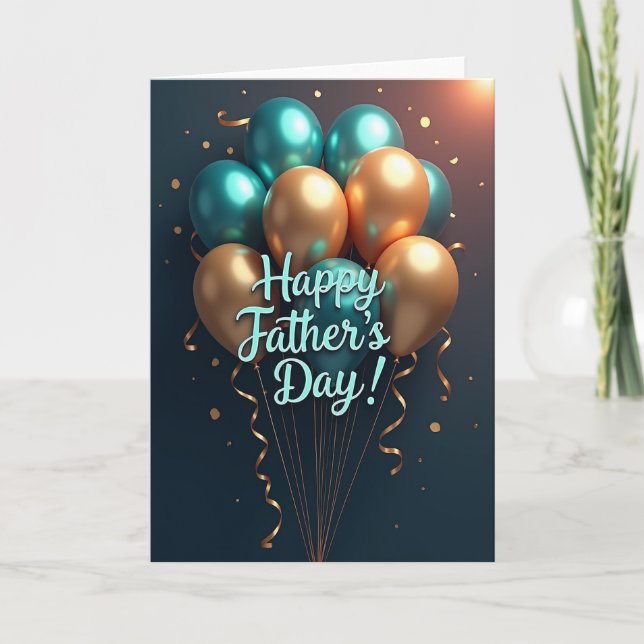 Golden Confetti Fathers Day Card (Front)