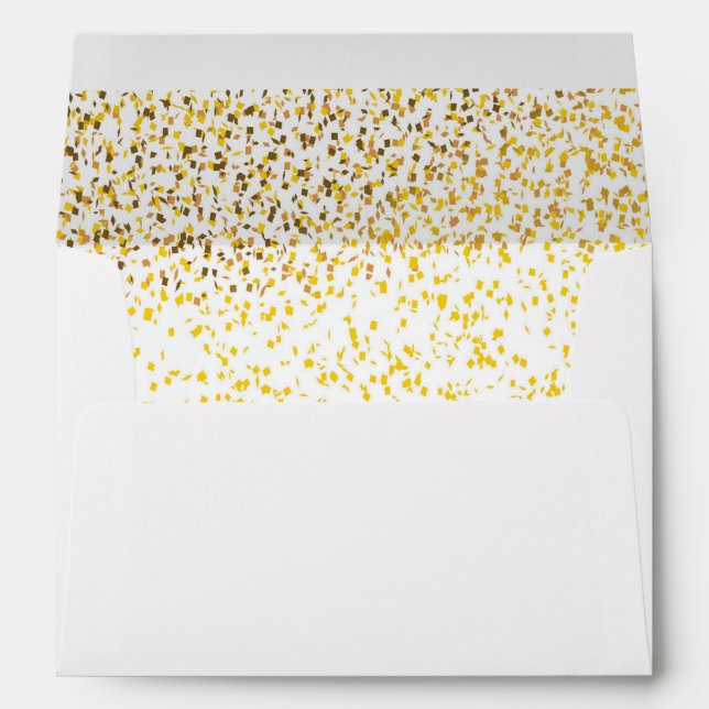 Golden Confetti Lined Envelope (Back (Bottom))