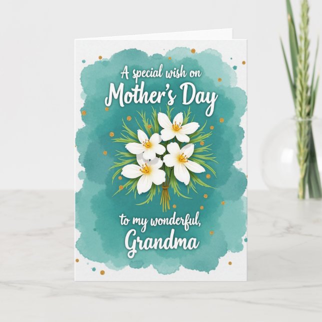 Golden Confetti Mothers Card (Front)