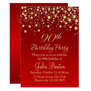 90th birthday invitations zazzle