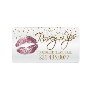 Golden Confetti & Pink Rose Lips - Reorder Label