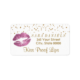 Golden Confetti & So Pink Lips Label