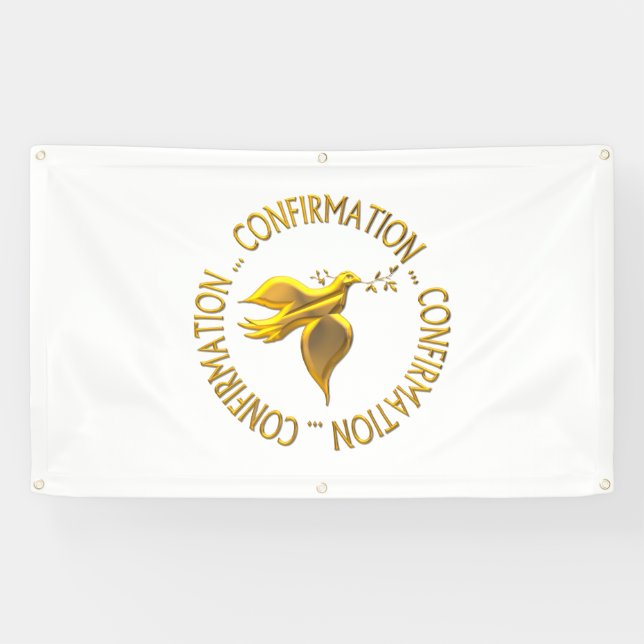 Golden Confirmation and Holy Spirit Banner (Horizontal)