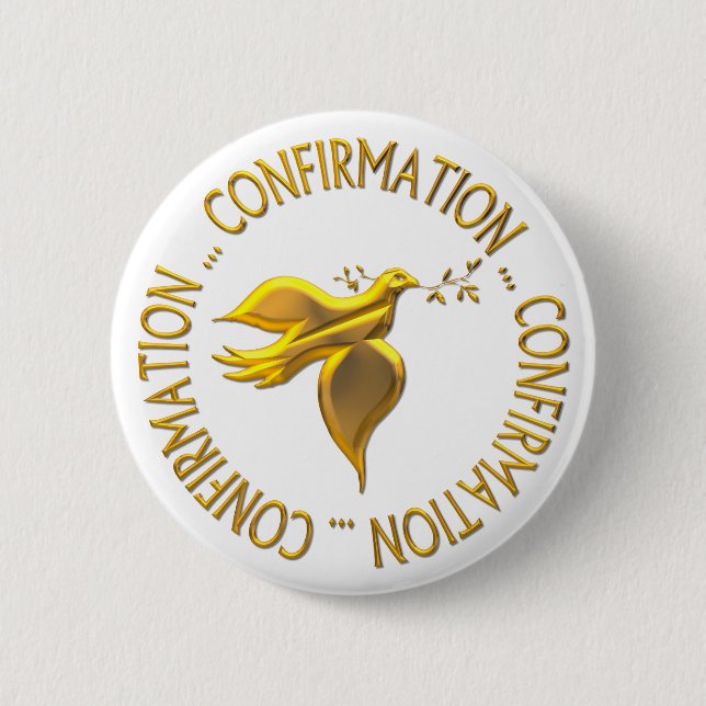 Golden Confirmation and Holy Spirit Button (Front)