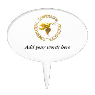 Golden Confirmation and Holy Spirit Cake Topper