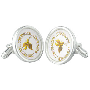 Golden Confirmation and Holy Spirit Cufflinks