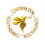 Golden Confirmation and Holy Spirit Cutout<br><div class="desc">Golden Confirmation and Holy Spirit This design is great for Confirmation and RCIA, or just to show your love for The Holy Spirit in The Sacrament of Confirmation. You can add your own words, pictures, and/or change the background color using Zazzle's great customization tools. This image is available on dozens...</div>