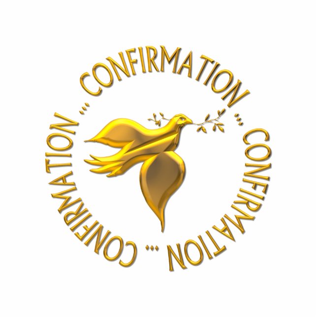 Golden Confirmation and Holy Spirit Cutout (Front)