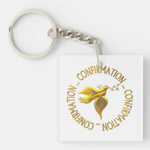 Golden Confirmation and Holy Spirit Keychain