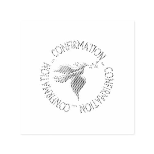 Golden Confirmation and Holy Spirit Self_inking Stamp