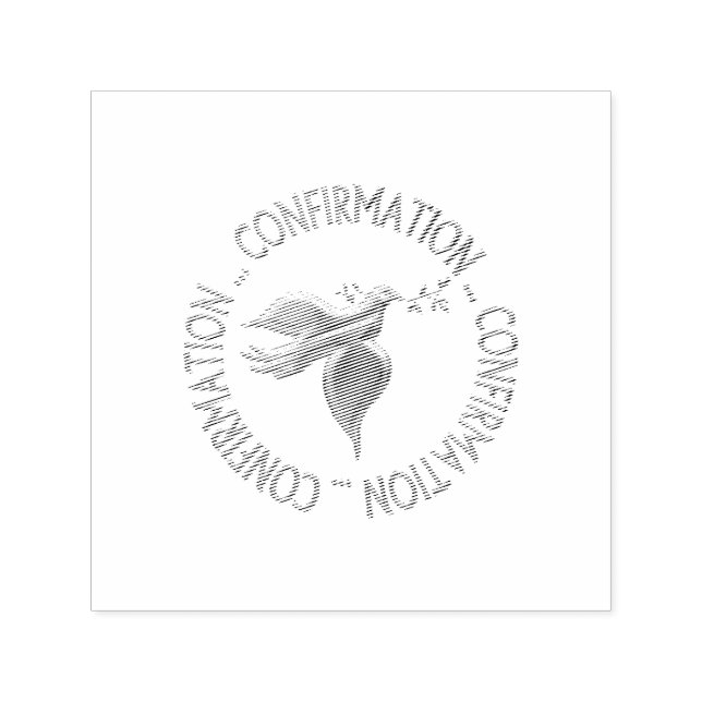 Golden Confirmation and Holy Spirit Self-inking Stamp (Design)