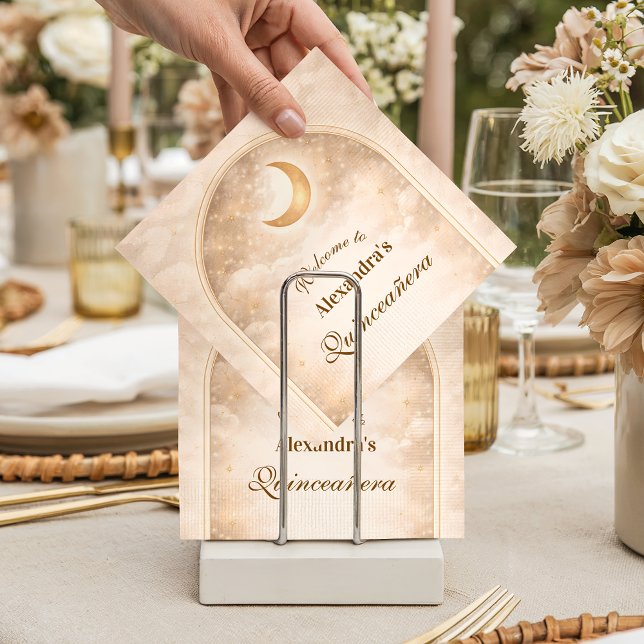 Golden Constellation Quinceañera Napkins (Creator Uploaded)