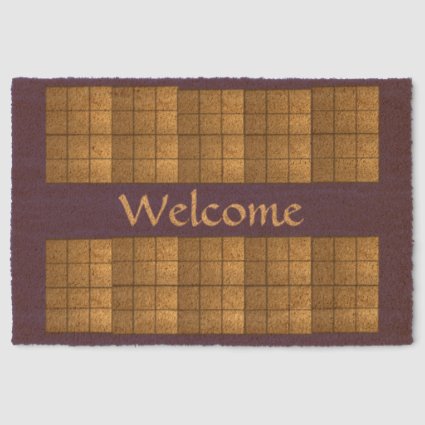 Golden Copper Illuminated Coir Fiber Doormat