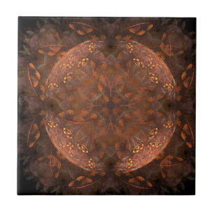 Golden Copper Shimmer Ceramic Tile
