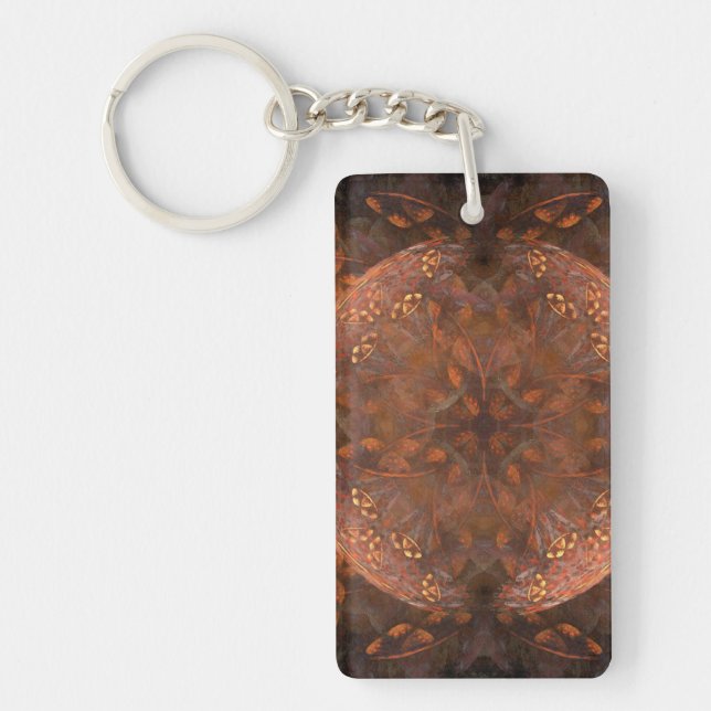 Golden Copper Shimmer Keychain (Front)