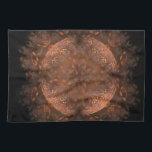 Golden Copper Shimmer Towel<br><div class="desc">digital art in browns orange and black.</div>