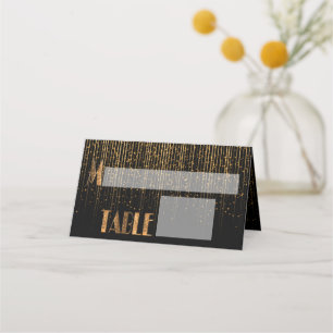 Golden Copper Star Shower Place Card