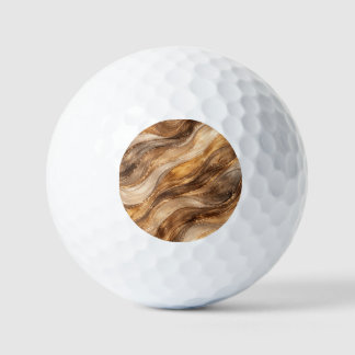 Golden Copper Waves Abstract Pattern Leggings Golf Balls