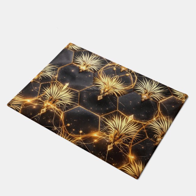 Golden Cosmic Geometry Doormat (Angled)