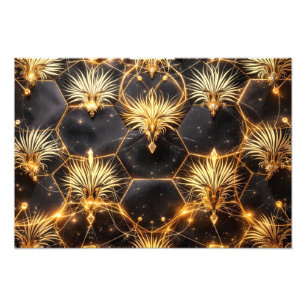 Golden Cosmic Geometry Photo Print